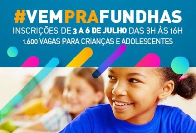 Fundhas abre 1.600 novas vagas para crianças e adolescentes